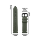 DBLACK [ROBIN] 22MM QUICK RELEASE w/ WHITE STITCH, LEATHER WATCH STRAP