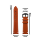 DBLACK [ROBIN] 22MM QUICK RELEASE w/ WHITE STITCH, LEATHER WATCH STRAP