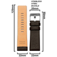 DBLACK [DSLDS2] PEBBLE DESIGN, LEATHER WATCH STRAP // FOR "DIESEL" WATCHES