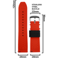 DBLACK [FOOGLE] DUAL COLOR, SILICONE WATCH STRAP