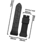 DBLACK [GSDS1] 28MM CROCO DESIGN, SILICONE LEATHER STRAP // GUESS PHOENIX STRAP