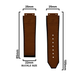 DBLACK [HLS] 25MM PLAIN DESIGN, LEATHER WATCH STRAP // COMPATIBLE WITH "HUBLOT" WATCHES