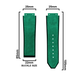 DBLACK [HLS] 25MM PLAIN DESIGN, LEATHER WATCH STRAP // COMPATIBLE WITH "HUBLOT" WATCHES