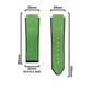 DBLACK [HLS] 25MM PLAIN DESIGN, LEATHER WATCH STRAP // COMPATIBLE WITH "HUBLOT" WATCHES