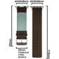 DBLACK [KIZARU] SEAMLESS NO-STITCH, LEATHER WATCH STRAP // DESIGNED FOR "APPLE" SMARTWATCHES