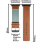 DBLACK [KIZARU] SEAMLESS NO-STITCH, LEATHER WATCH STRAP // DESIGNED FOR "APPLE" SMARTWATCHES