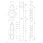 DBLACK [CDS1] WATCH STRAP, FOR "CASIO" F-91W WATCHES