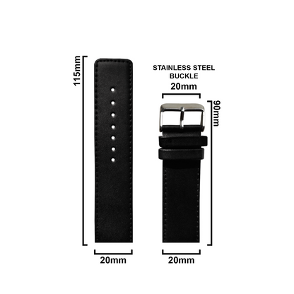 DBLACK [UBOX] LEATHER WATCH STRAP // FOR 20MM, 22MM OR 24MM (CHOOSE YOUR SIZE & COLOR)