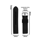 DBLACK [VIJOF] DUAL COLOR, LEATHER SILICONE STRAP