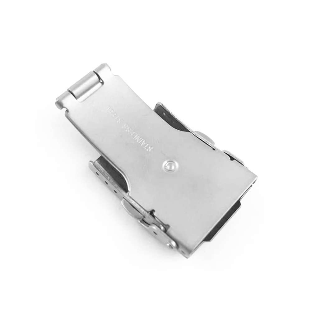 [DRLOCK] BRUSHED STAINLESS STEEL "DOUBLE LOCK CLASP WATCH CHAIN BUCKLE" REPLACEMENT PARTS FOR WATCH CHAIN STRAP
