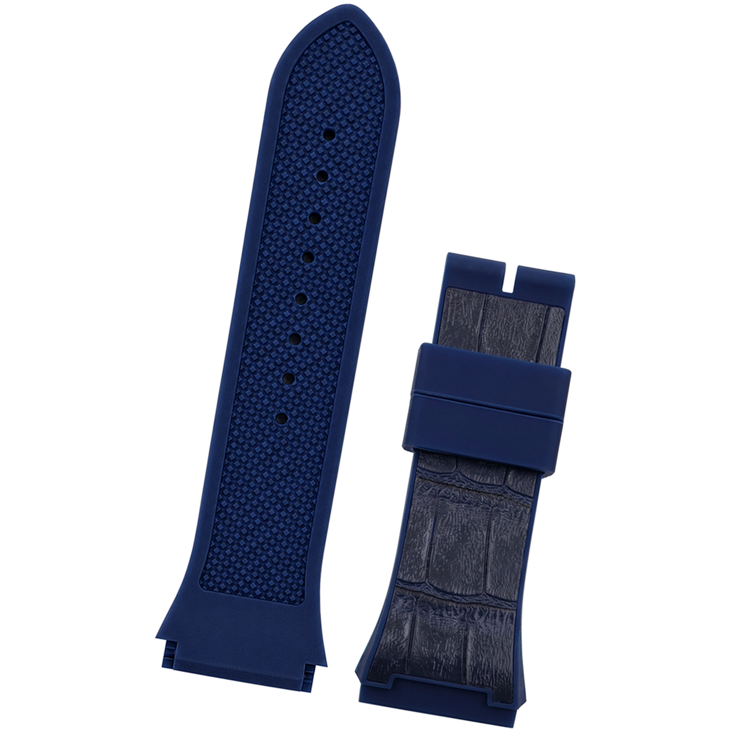 DBLACK [GSDS1] 28MM CROCO DESIGN, SILICONE LEATHER STRAP // GUESS PHOENIX STRAP