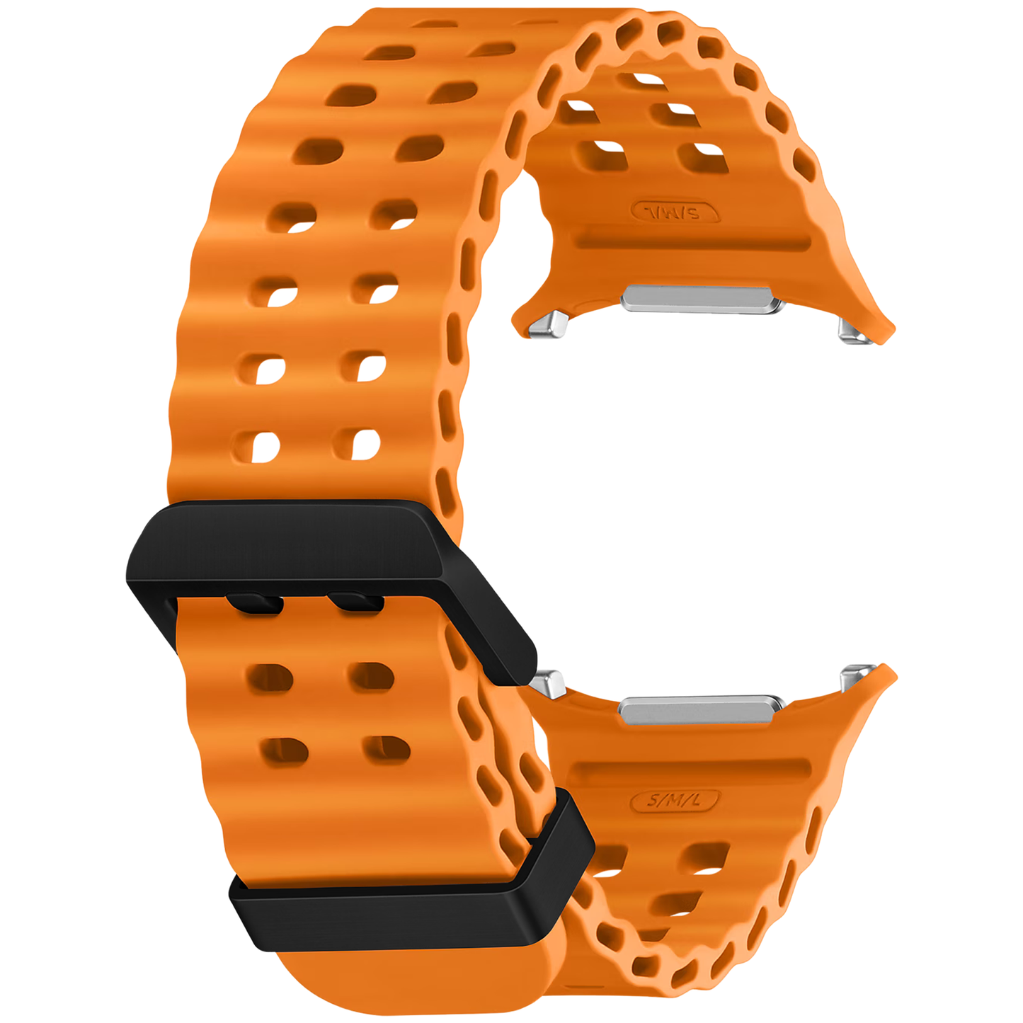 DBLACK [SMGDS2] WAVEY DESIGN, SILICONE STRAP  // FOR SAMSUNG GALAXY WATCH ULTRA MARINE BAND