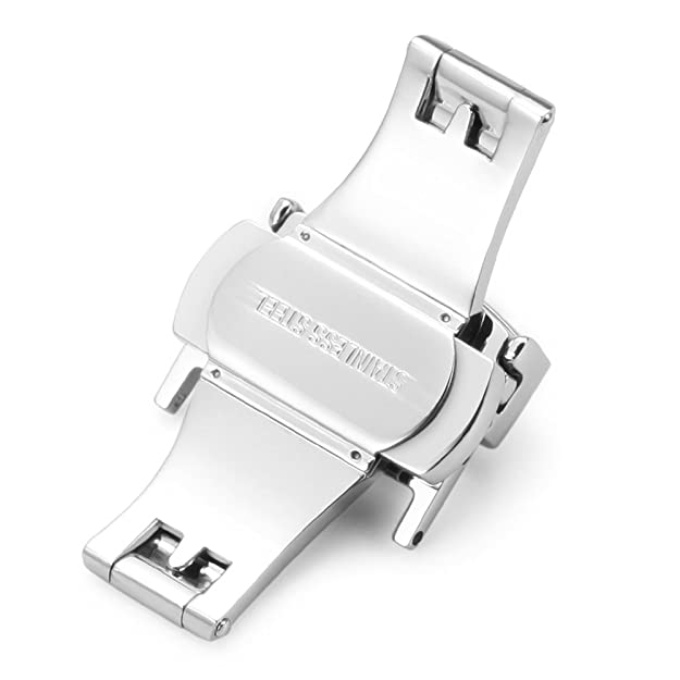 DBLACK [DSLCK3] BUTTERFLY LOCK, STAINLESS STEEL LOCK FOR LEATHER STRAP