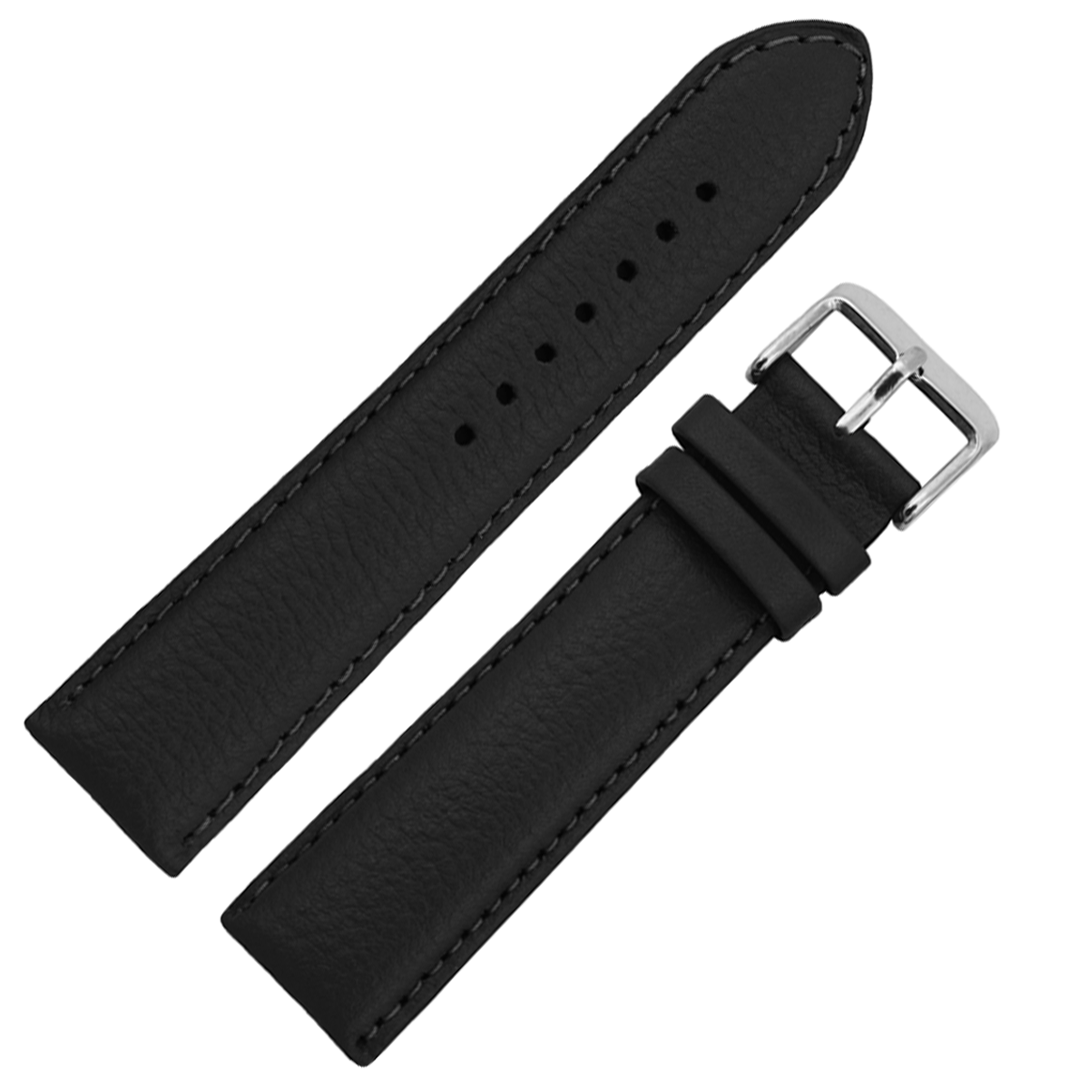 DBLACK [HAKI] 22MM PEBBLE DESIGN, LEATHER WATCH STRAP