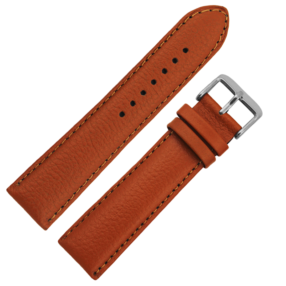 DBLACK [HAKI] 22MM PEBBLE DESIGN, LEATHER WATCH STRAP