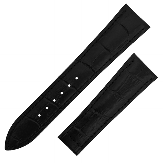 DBLACK [OMGDS1] 22MM CROCO DESIGN, LEATHER STRAP // FOR "OMEGA" WATCHES