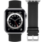 DBLACK [KIZARU] SEAMLESS NO-STITCH, LEATHER WATCH STRAP // DESIGNED FOR "APPLE" SMARTWATCHES