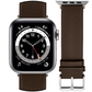 DBLACK [KIZARU] SEAMLESS NO-STITCH, LEATHER WATCH STRAP // DESIGNED FOR "APPLE" SMARTWATCHES