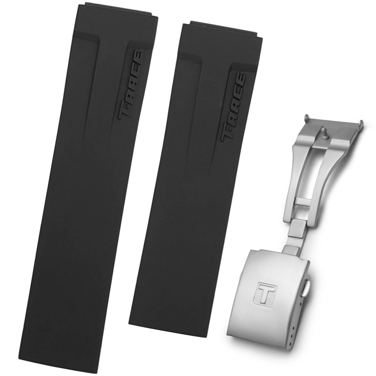 DBLACK [TST1] 21MM SILICONE WATCH STRAP // COMPATIBLE FOR "TISSOT" T-RACE WATCH MODEL