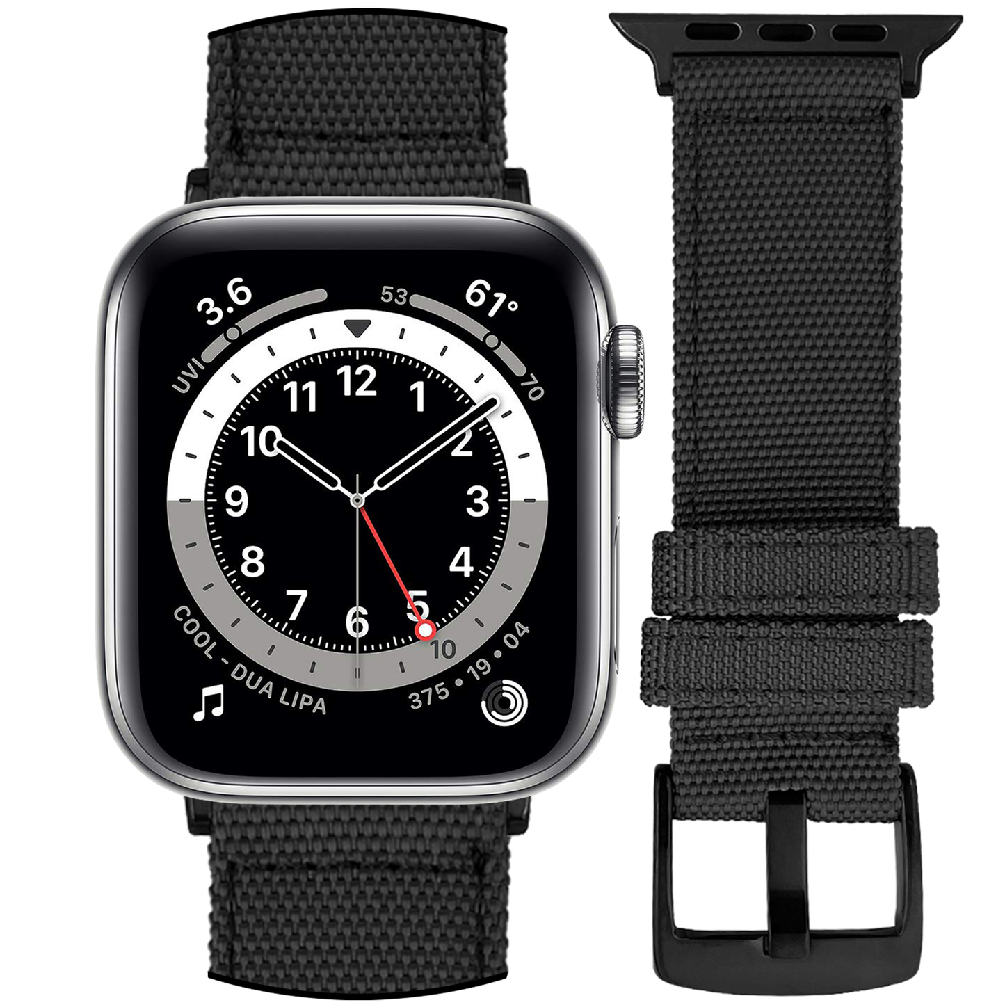 DBLACK [WADO] CANVAS DESIGN, NYLON WATCH STRAP // DESIGNED FOR "APPLE" SMARTWATCHES