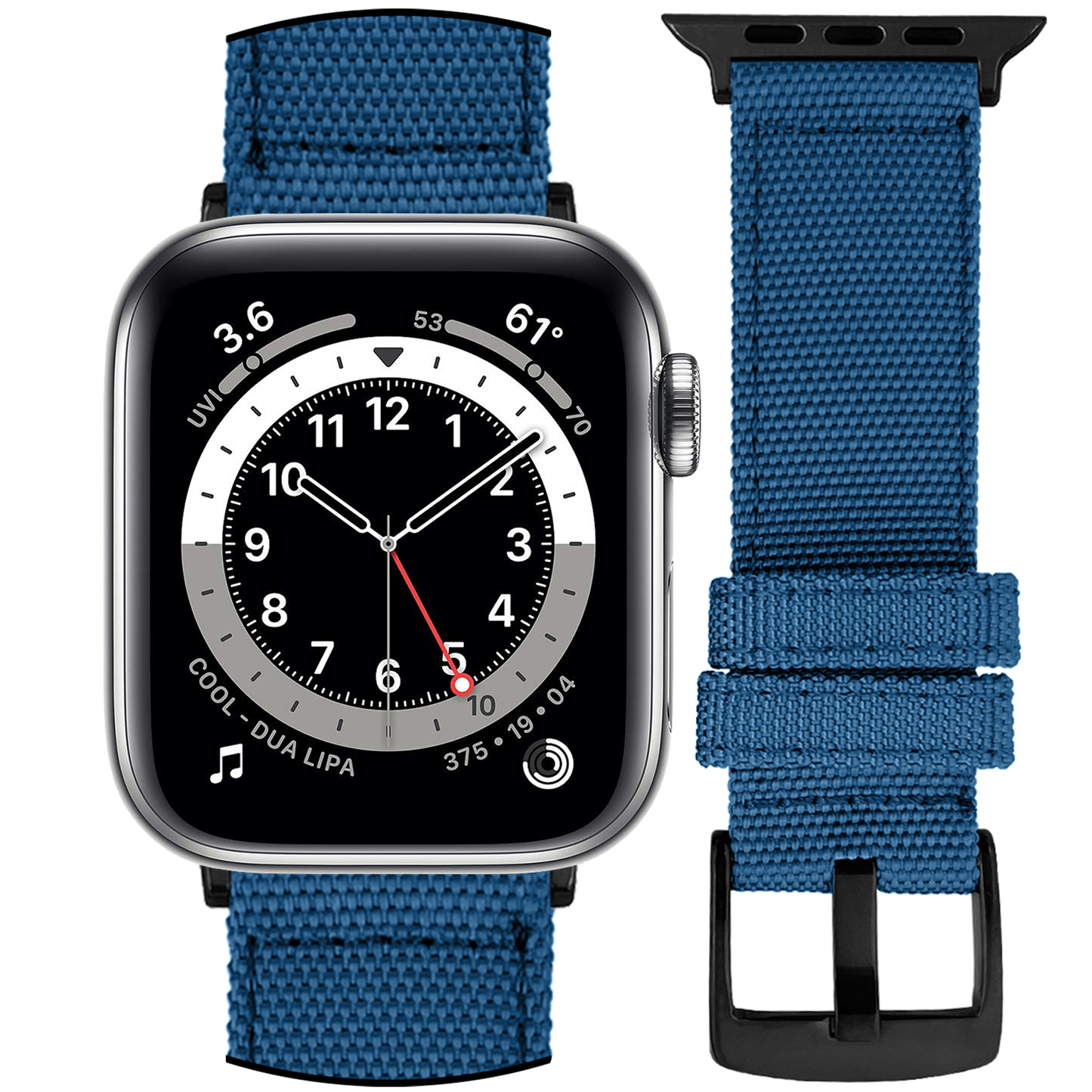 DBLACK [WADO] CANVAS DESIGN, NYLON WATCH STRAP // DESIGNED FOR "APPLE" SMARTWATCHES