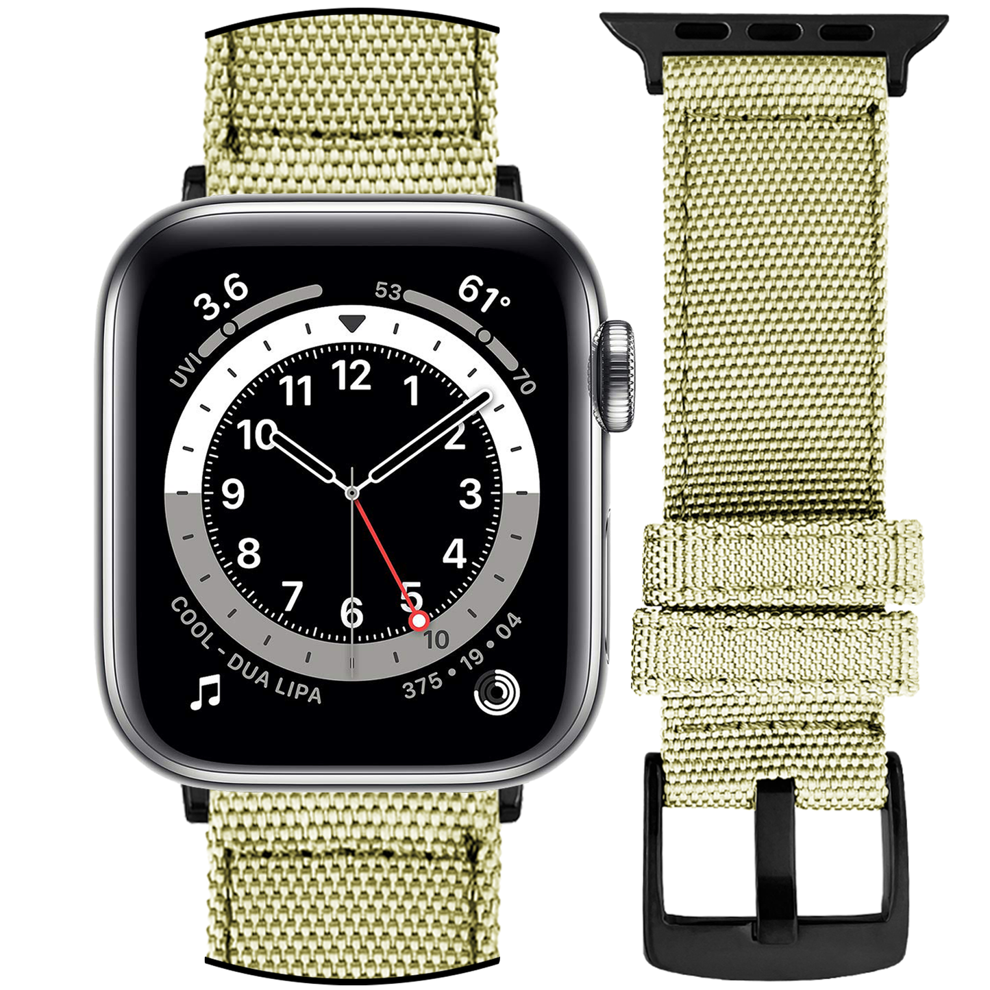DBLACK [WADO] CANVAS DESIGN, NYLON WATCH STRAP // DESIGNED FOR "APPLE" SMARTWATCHES