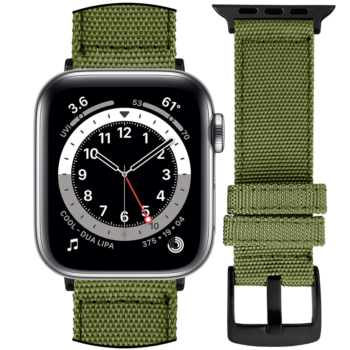 DBLACK [WADO] CANVAS DESIGN, NYLON WATCH STRAP // DESIGNED FOR "APPLE" SMARTWATCHES