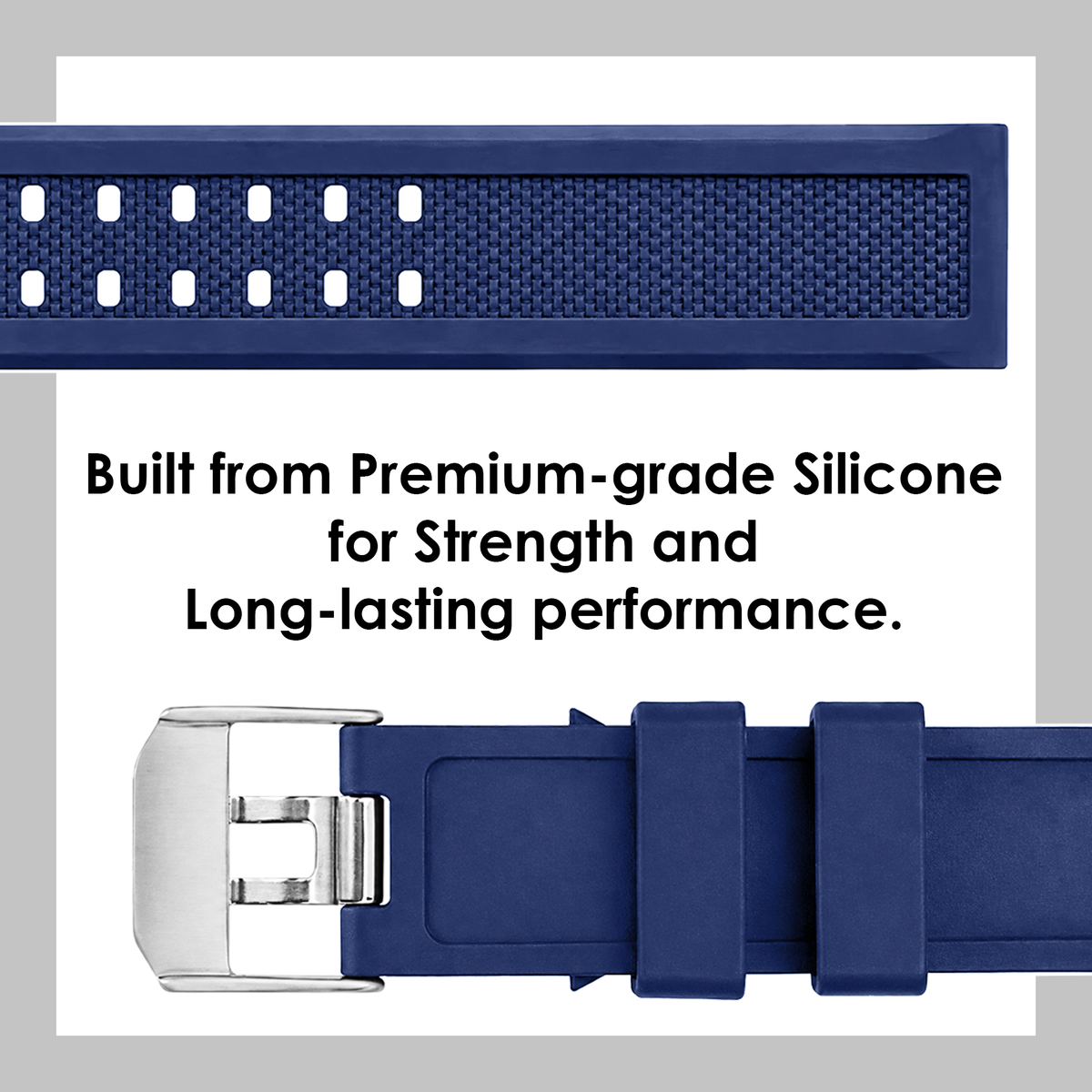 DBLACK [LMXDS1] SILICONE WATCH STRAP // FOR "LUMINOX" WATCHES
