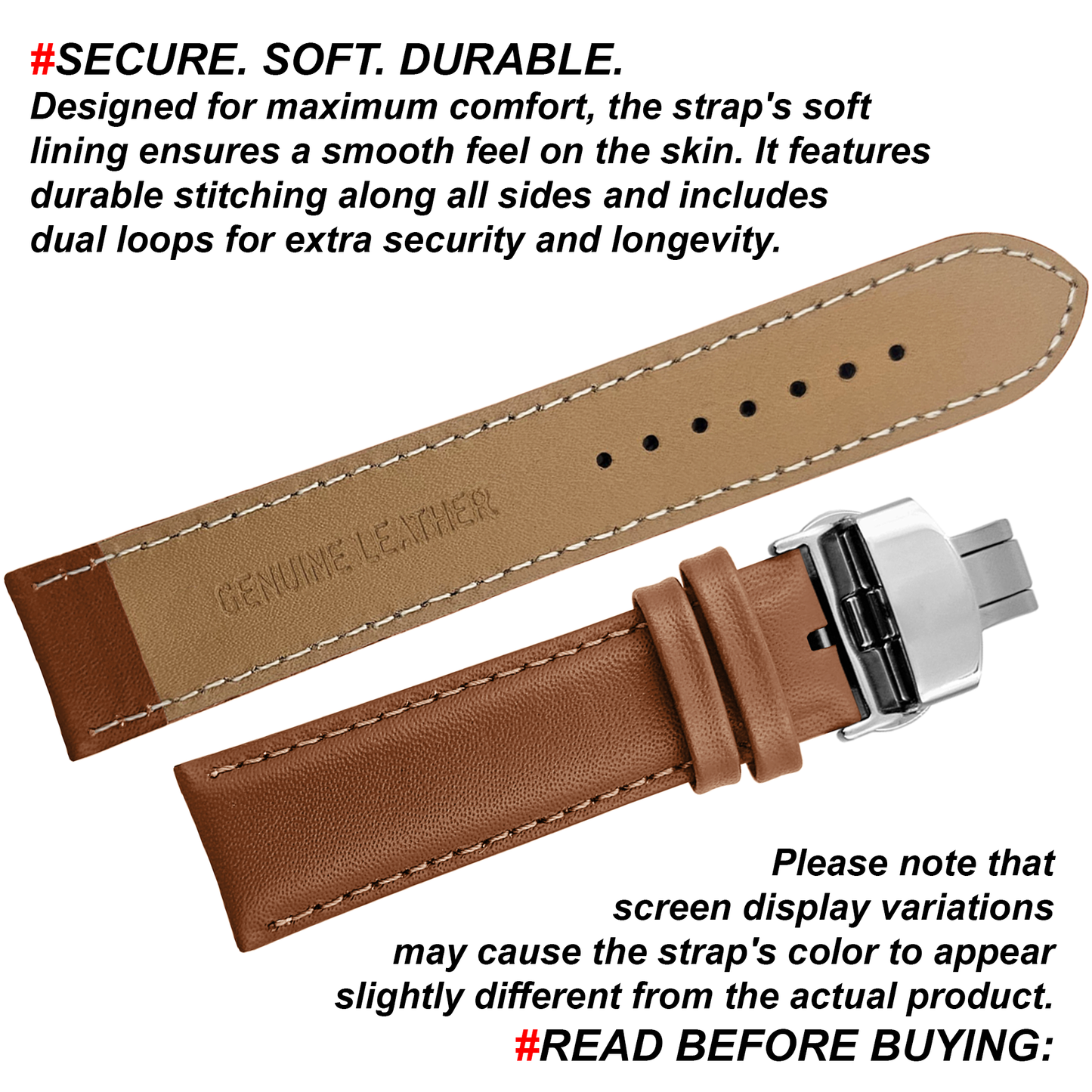 DBLACK [NAGATA3] MINIMALIST DESIGN W/ BUTTERFLY LOCK, LEATHER STRAP