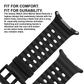 DBLACK [SMGDS2] WAVEY DESIGN, SILICONE STRAP  // FOR SAMSUNG GALAXY WATCH ULTRA MARINE BAND