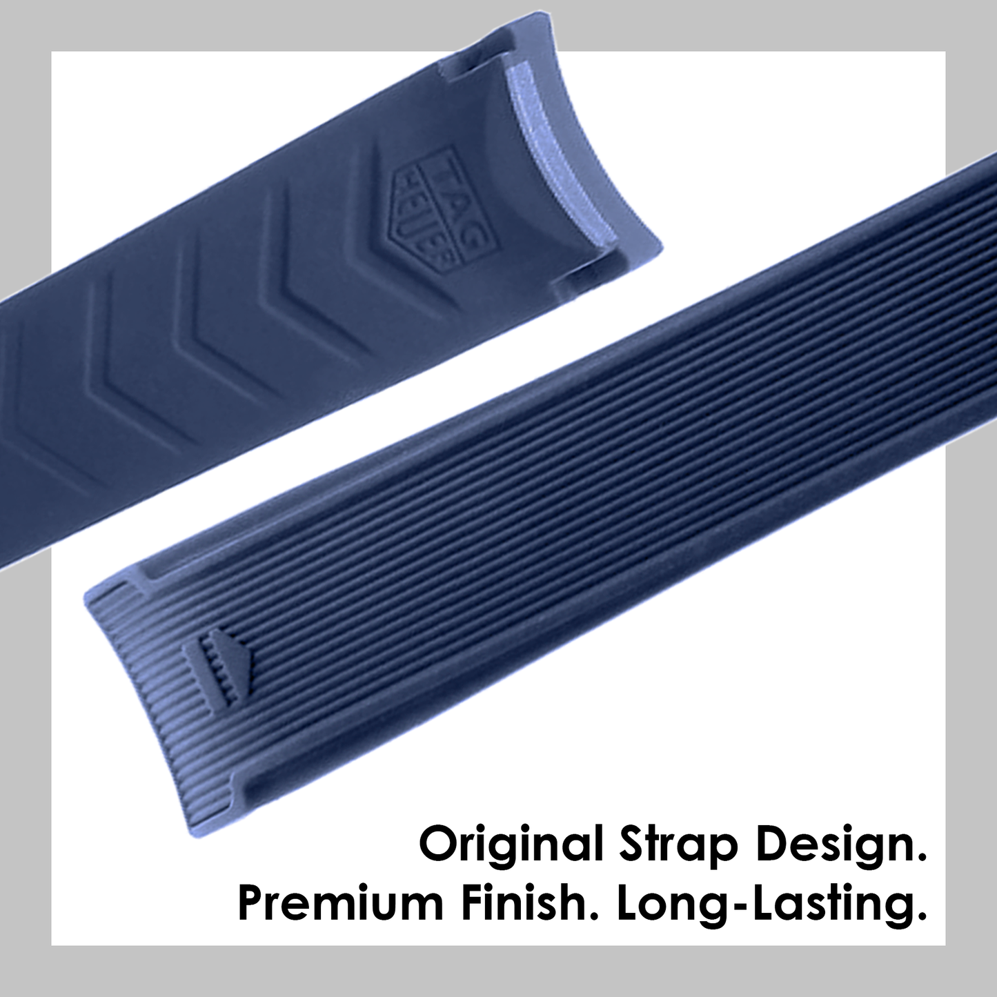 DBLACK [THDS5] 22MM LINE DESIGN, RUBBER STRAP // FOR "TAG HEUER" WATCHES