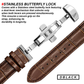 DBLACK [TST2] CROCO DESIGN, LEATHER WATCH STRAP // FOR TISSOT COUTURIER 1853 & OTHER MODELS