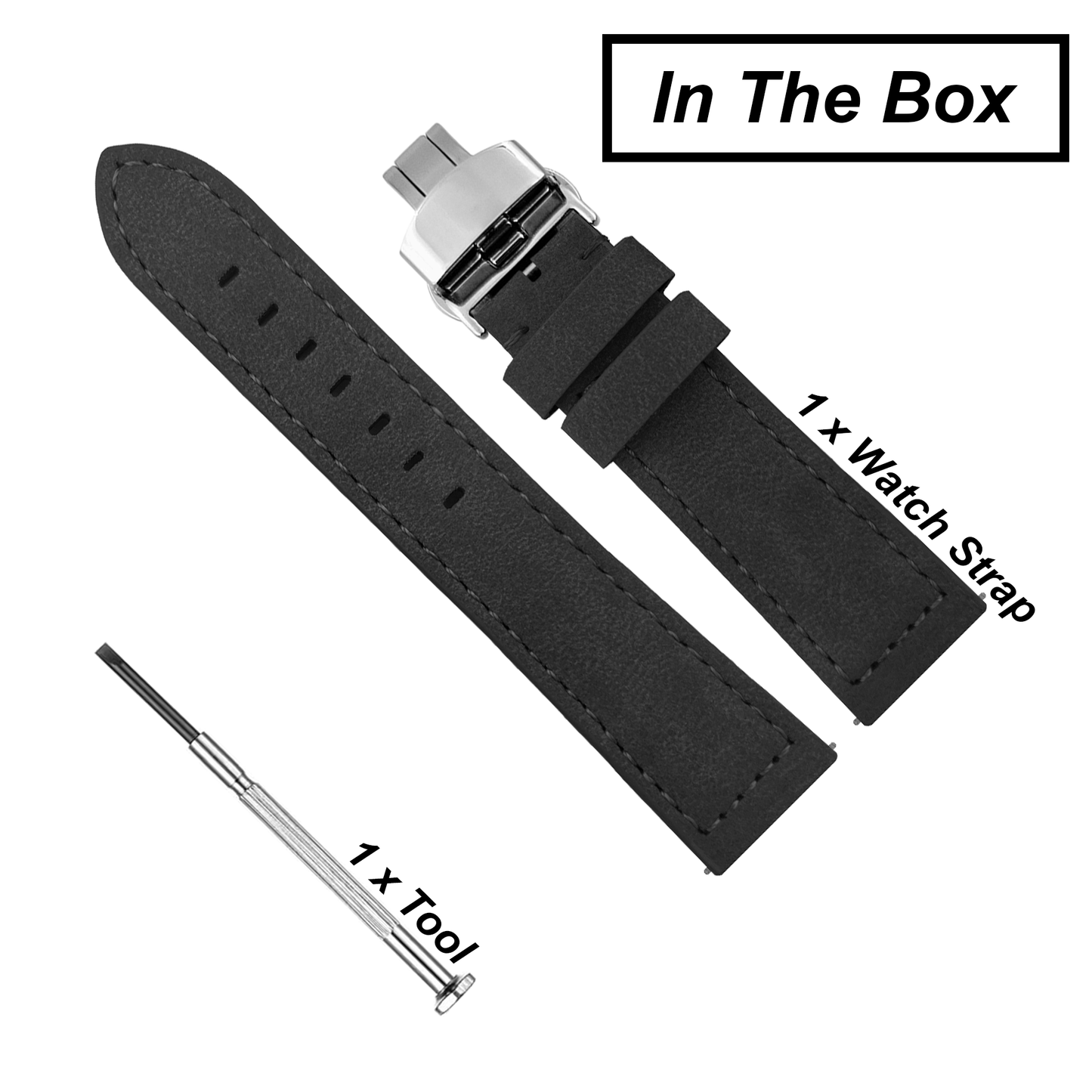 DBLACK [BUZZ] PREMIUM MINIMALIST PADDED LEATHER STRAP