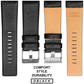 DBLACK [DSLDS2] PEBBLE DESIGN, LEATHER WATCH STRAP // FOR "DIESEL" WATCHES