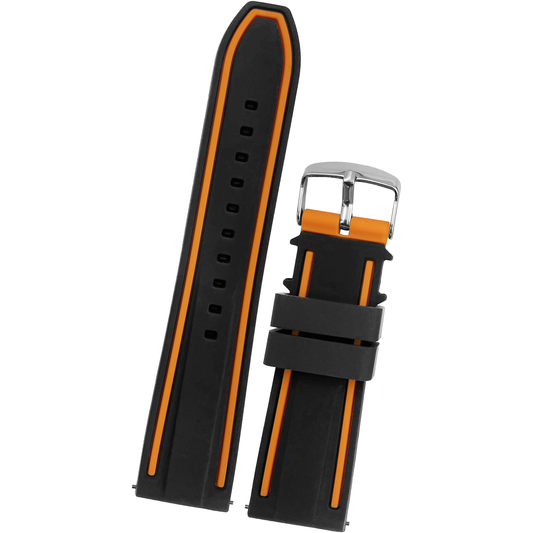 DBLACK [FOOGLE] DUAL COLOR, SILICONE WATCH STRAP
