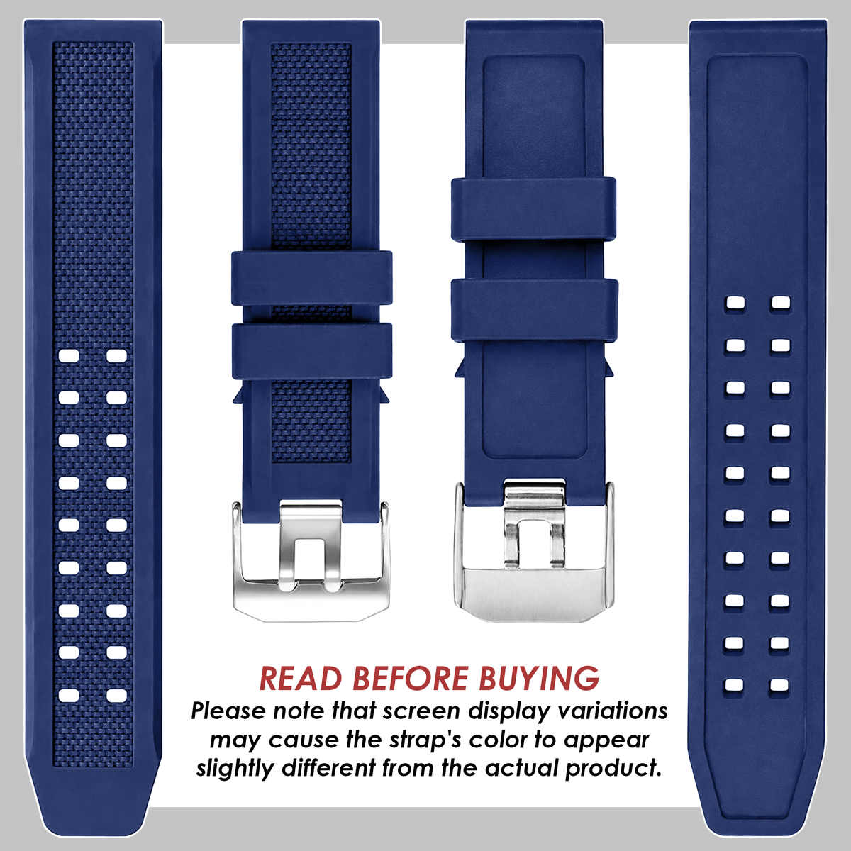DBLACK [LMXDS1] SILICONE WATCH STRAP // FOR "LUMINOX" WATCHES
