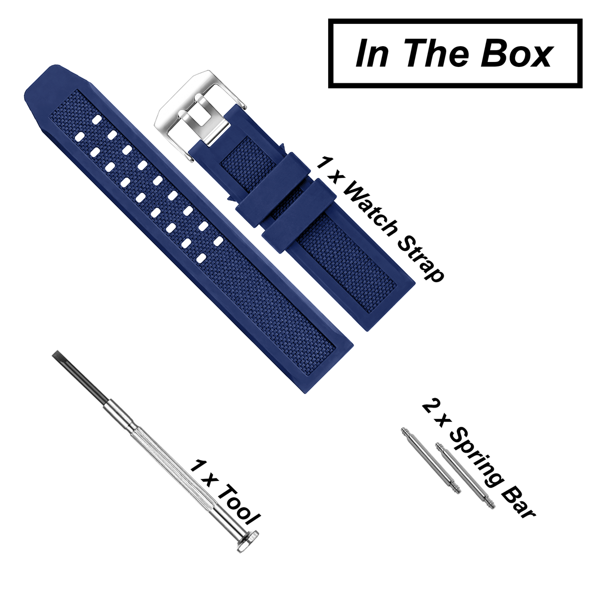 DBLACK [LMXDS1] SILICONE WATCH STRAP // FOR "LUMINOX" WATCHES