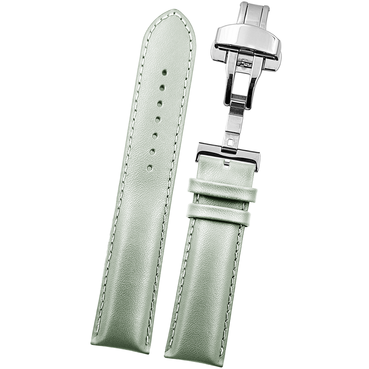 DBLACK [ARLONG] LEATHER STRAP W/ BUTTERFLY LOCK