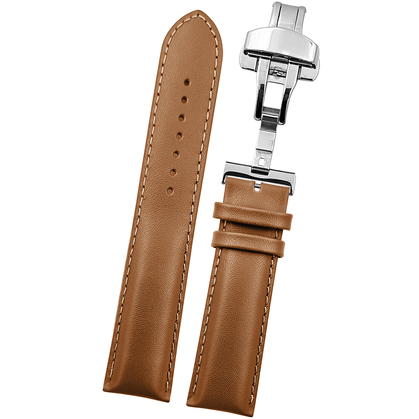 DBLACK [ARLONG] LEATHER STRAP W/ BUTTERFLY LOCK