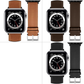 DBLACK [KIZARU] SEAMLESS NO-STITCH, LEATHER WATCH STRAP // DESIGNED FOR "APPLE" SMARTWATCHES