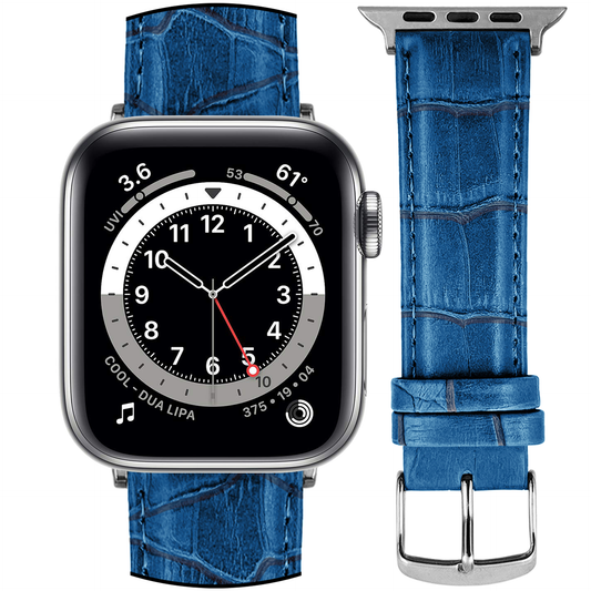 DBLACK [SAND] BAMBOO DESIGN, LEATHER WATCH STRAP // DESIGNED FOR "APPLE" SMARTWATCHES