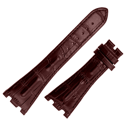 DBLACK [AMPDS2] CAMEL HUMP w/ CROCO DESIGN - LEATHER  WATCH STRAP // COMPATIBLE FOR "AUDEMARS PIGUET" WATCH MODEL