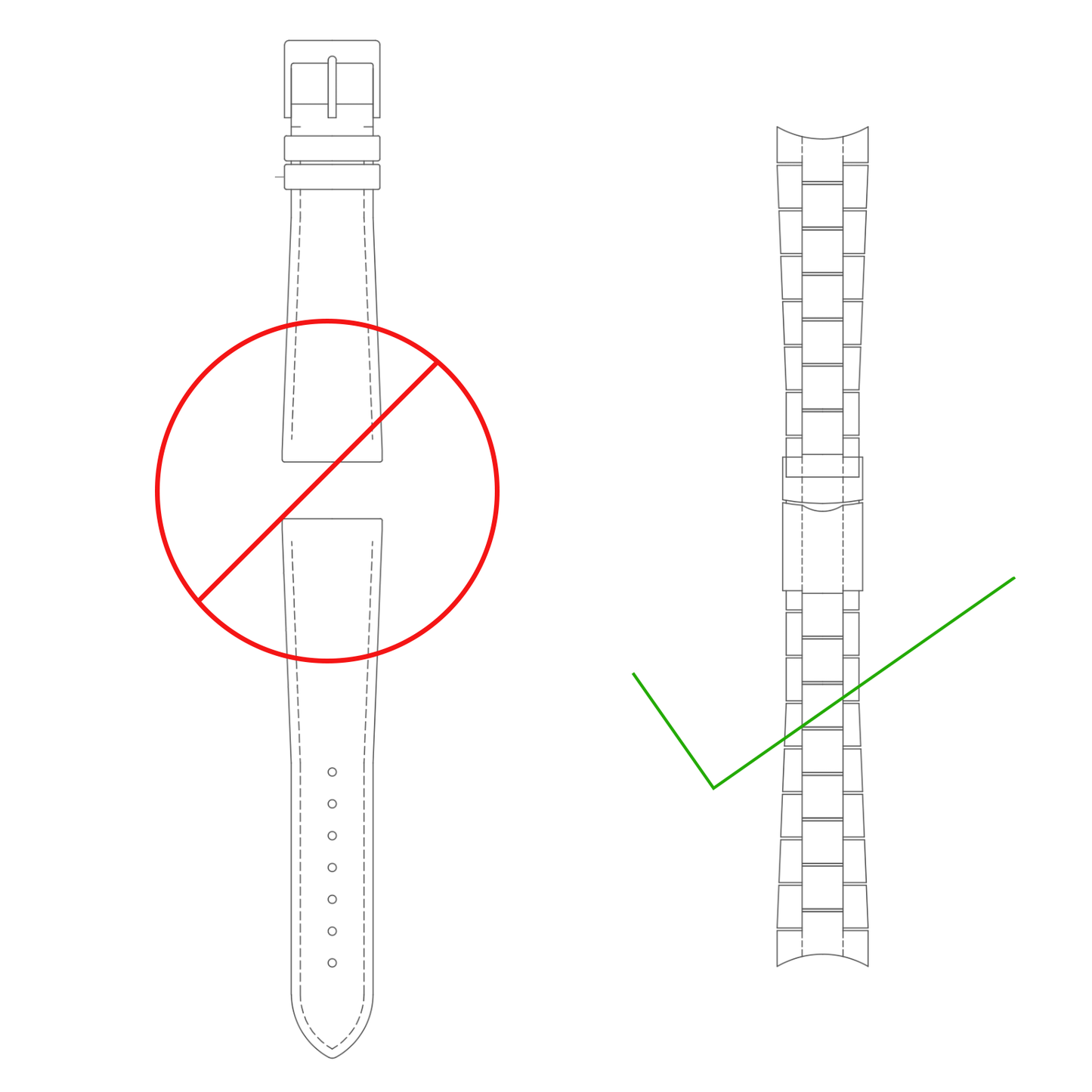 [DRLOCK] BRUSHED STAINLESS STEEL "DOUBLE LOCK CLASP WATCH CHAIN BUCKLE" REPLACEMENT PARTS FOR WATCH CHAIN STRAP