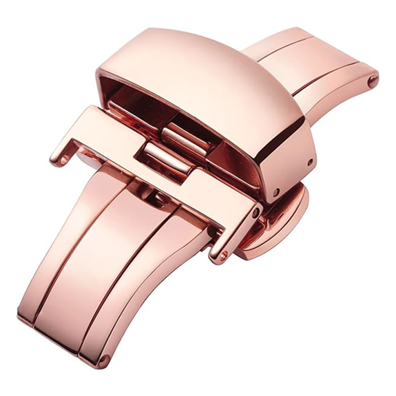 DBLACK [DSLCK3] BUTTERFLY LOCK, STAINLESS STEEL LOCK FOR LEATHER STRAP