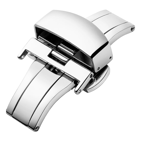 DBLACK [DSLCK3] BUTTERFLY LOCK, STAINLESS STEEL LOCK FOR LEATHER STRAP