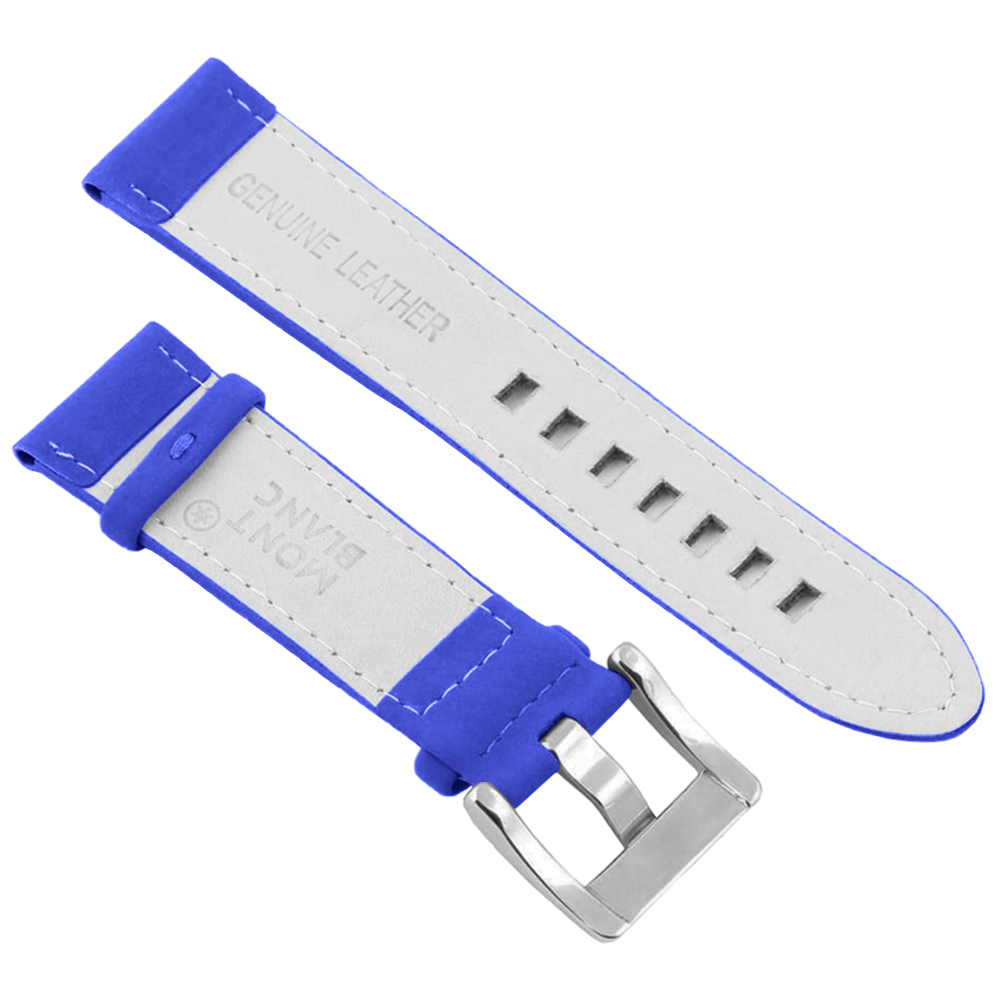 DBLACK [MBDS1] 22MM LEATHER WATCH STRAP // FOR "MONT BLANC" WATCH