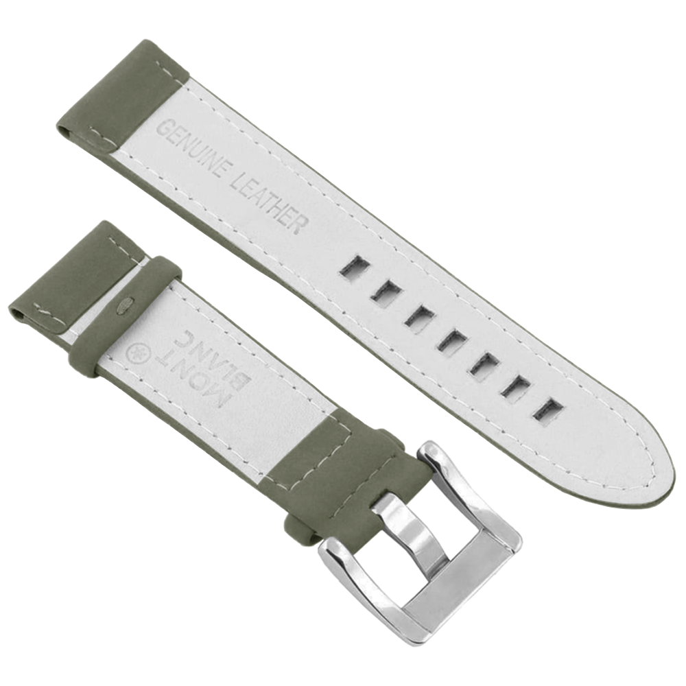 DBLACK [MBDS1] 22MM LEATHER WATCH STRAP // FOR "MONT BLANC" WATCH