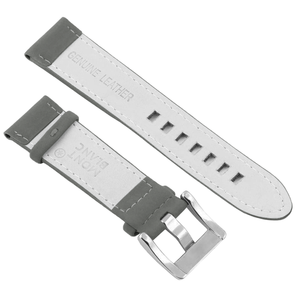 DBLACK [MBDS1] 22MM LEATHER WATCH STRAP // FOR "MONT BLANC" WATCH