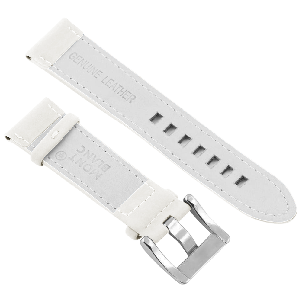 DBLACK [MBDS1] 22MM LEATHER WATCH STRAP // FOR "MONT BLANC" WATCH