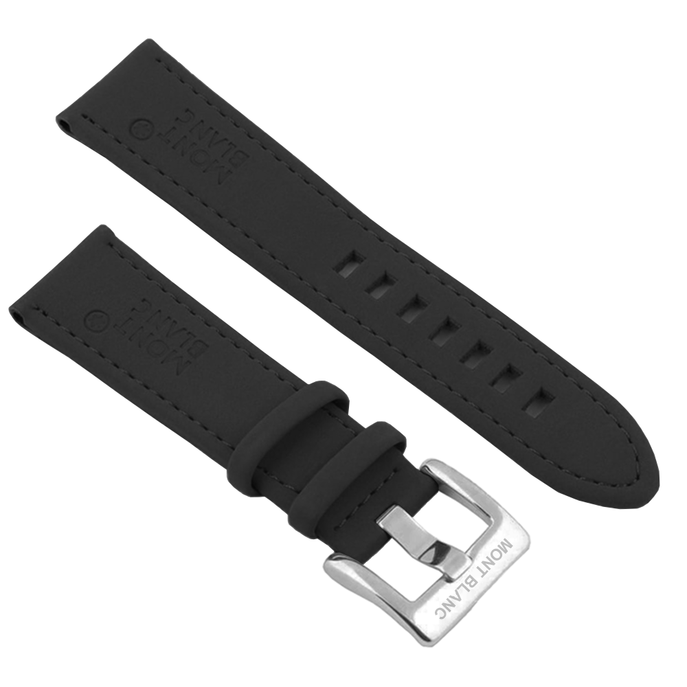 DBLACK [MBDS1] 22MM LEATHER WATCH STRAP // FOR "MONT BLANC" WATCH